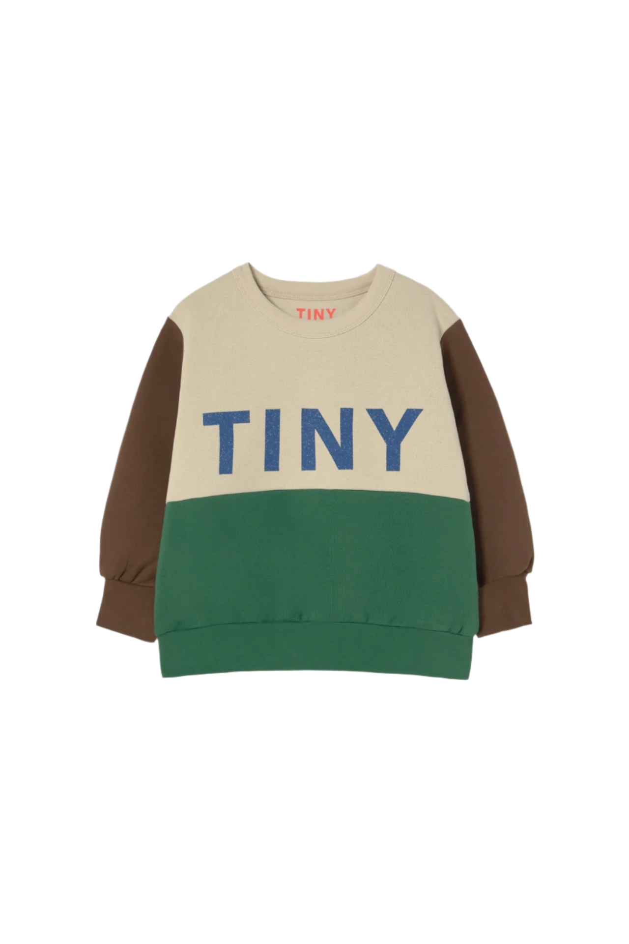 Color Block Sweatshirt - Dark Vanilla by Tinycottons