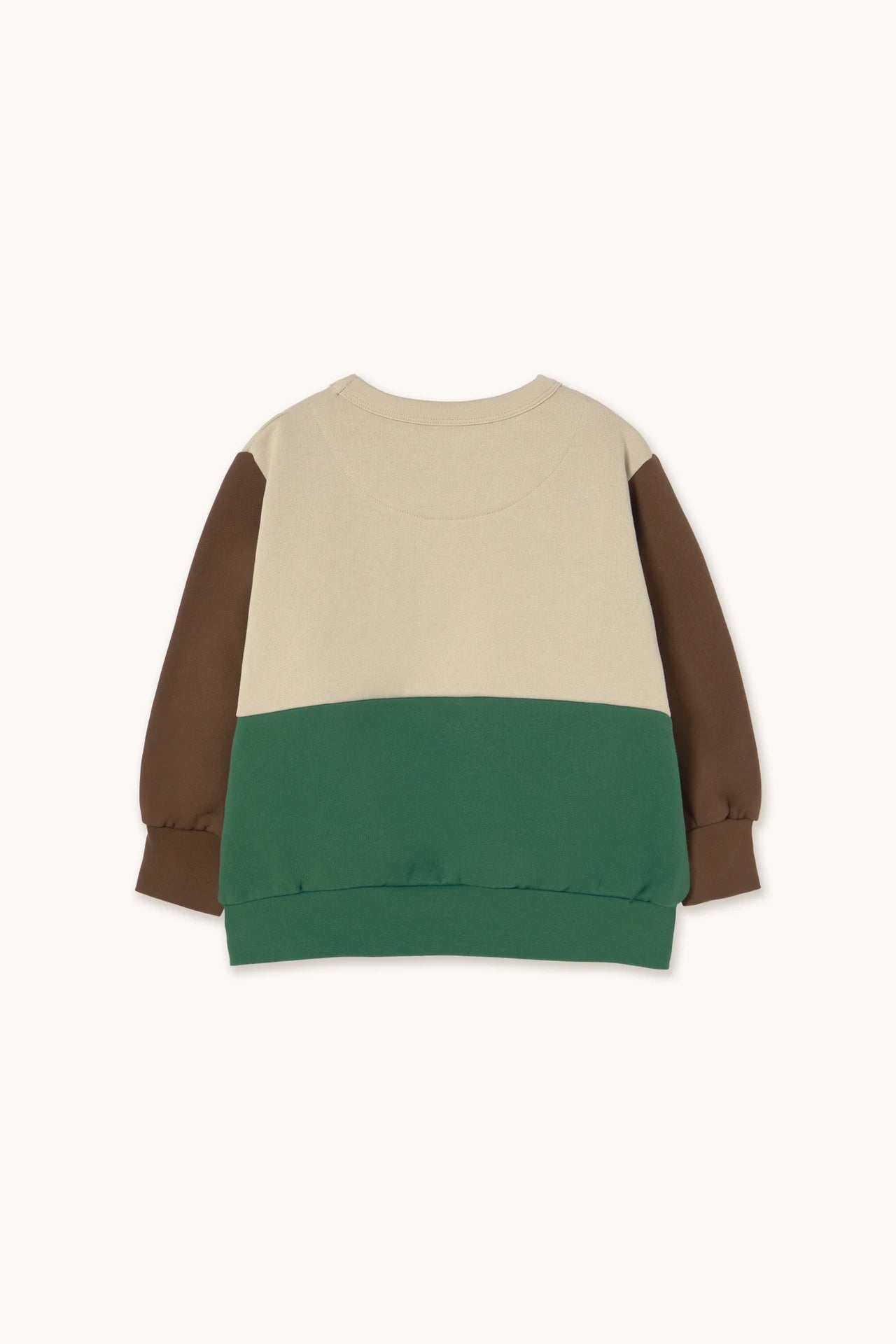 Color Block Sweatshirt - Dark Vanilla by Tinycottons