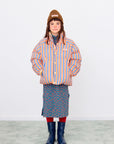 Stripes Short Padded Jacket by Tinycottons