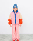 Color Block Polar Sherpa Jacket - Pink/Navy by Tinycottons