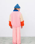 Color Block Polar Sherpa Jacket - Pink/Navy by Tinycottons