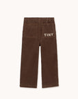 Tiny Solid Woven Pants - Dark Brown by Tinycottons