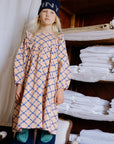 Flower Grid Print Dress By Tinycottons