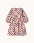 Flower Grid Print Dress By Tinycottons