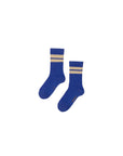 Medium Length Stripe Kids Socks - Blue by Tinycottons