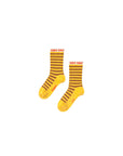 Short Stripe Kids Socks - Yellow by Tinycottons