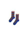 Short Stripe Kids Socks - Blue by Tinycottons