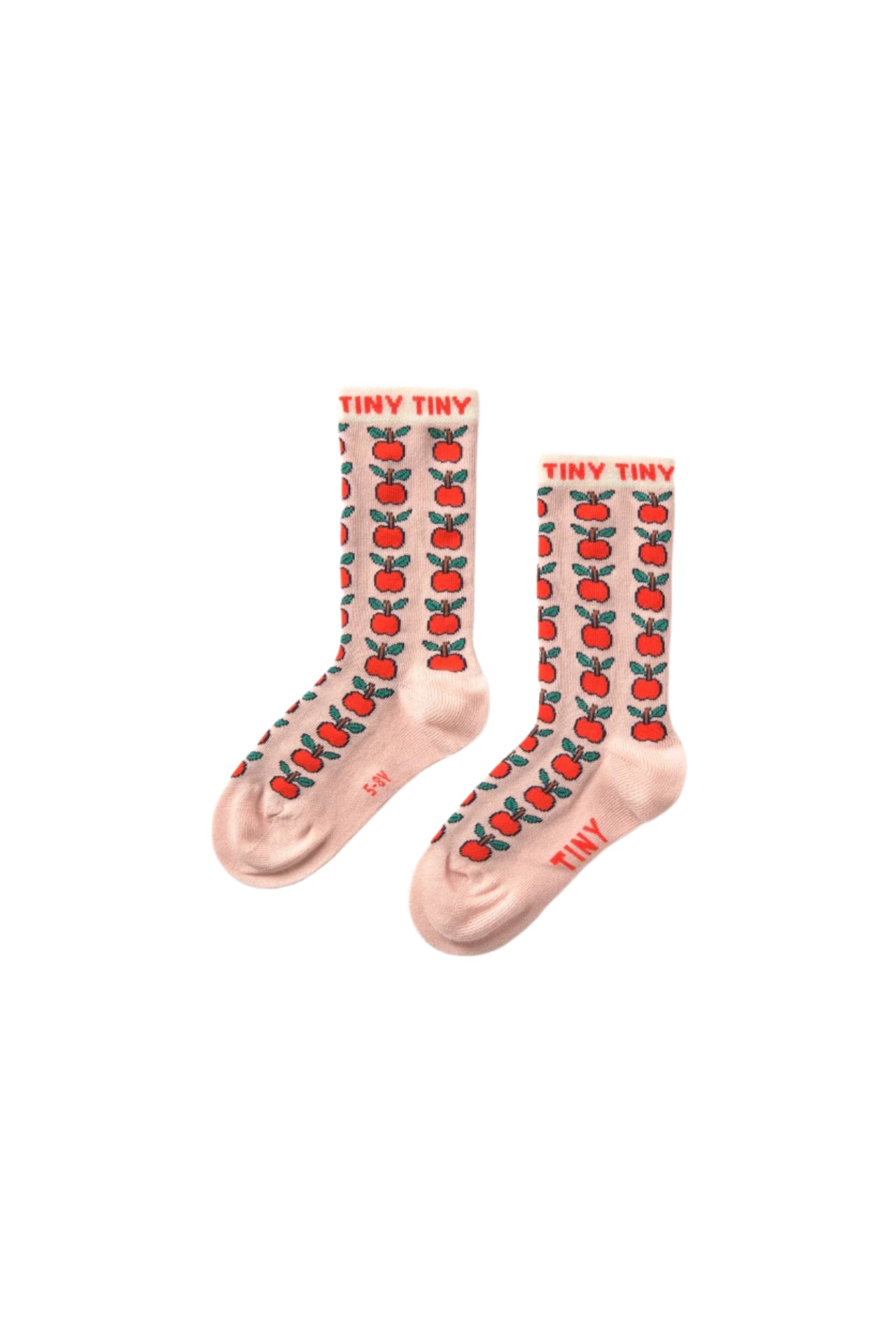 Medium Length Apples Kids Socks by Tinycottons