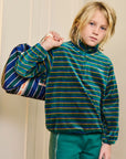 Retro Stripes Duffel Bag - Blue by Tinycottons