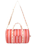 Retro Stripes Duffel Bag - Pink by Tinycottons