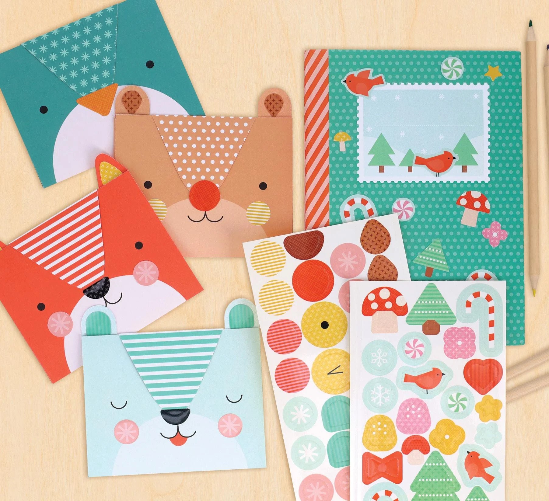 Festive Pals My Stationery Set by Petit Collage