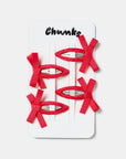 Bow Snap Clips in Cherry by Chunks