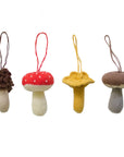 Mushroom Holiday Ornaments Set