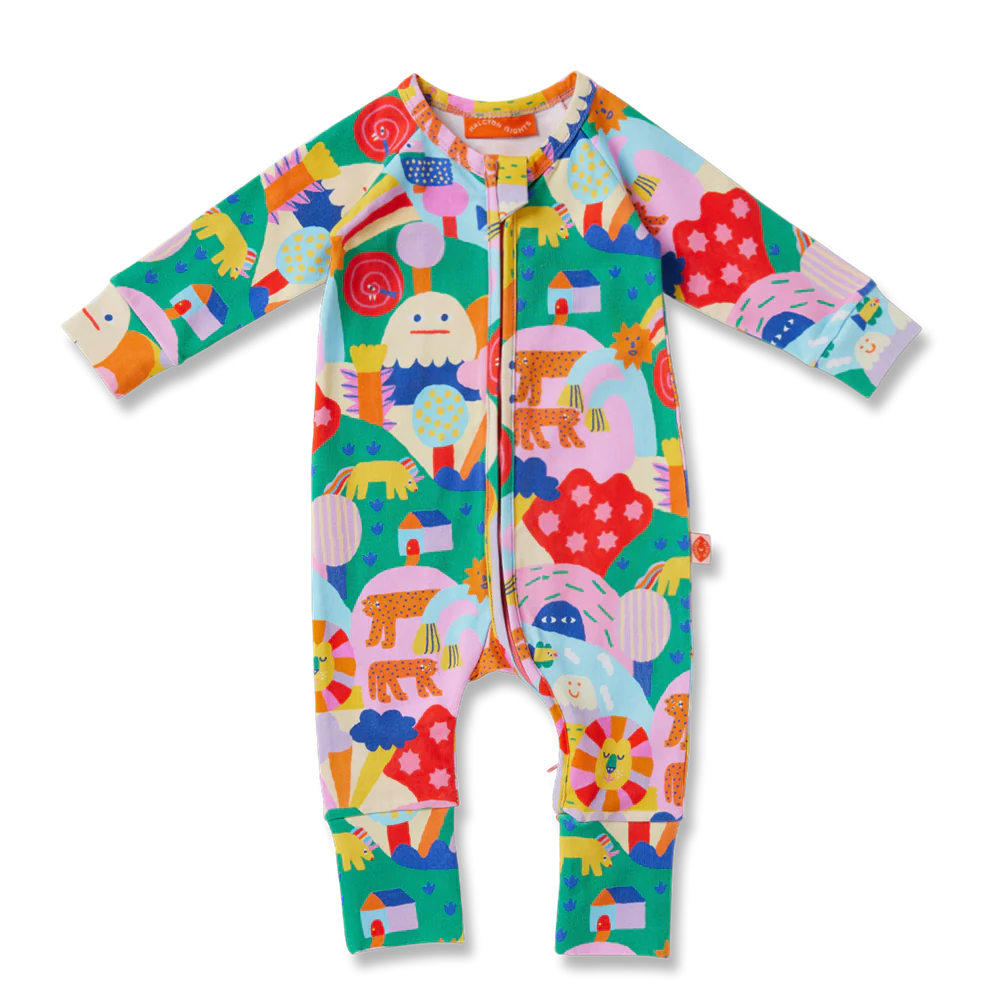 Rainbow Valley Long Sleeve Romper by Halcyon Nights
