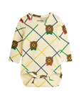 Bear Check Bodysuit by Mini Rodini