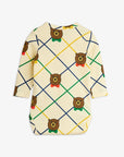 Bear Check Bodysuit by Mini Rodini