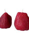 Beeswax Large Strawberry Candles by Happy Organics