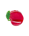 Mini Red Apple Hair Claw Clip