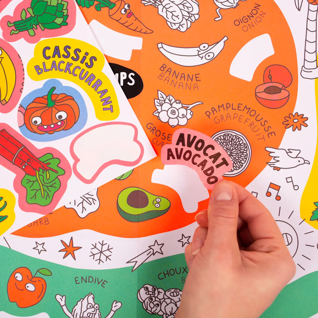 Fruits & Vegetables Sticker Poster by Omy