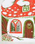 Merry Mushroom House Card By Phoebe Wahl
