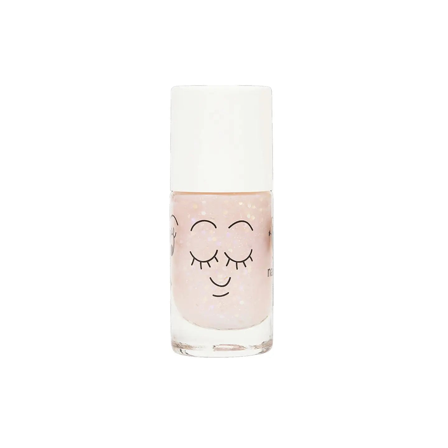 Polly - Clear Glitter Pink nail polish shade