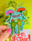 Immigrants Make Our Country Better Glitter Sticker