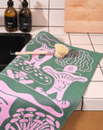 Mushrooms Woven Cotton Tea Towel