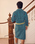 Dragonfly Stripe Bathrobe