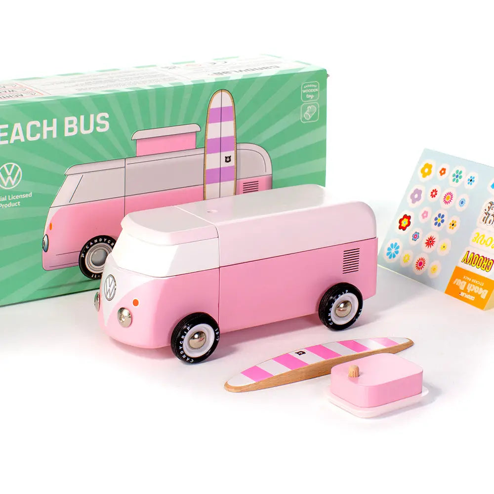 VW Beach Bus - Pink by Candylab