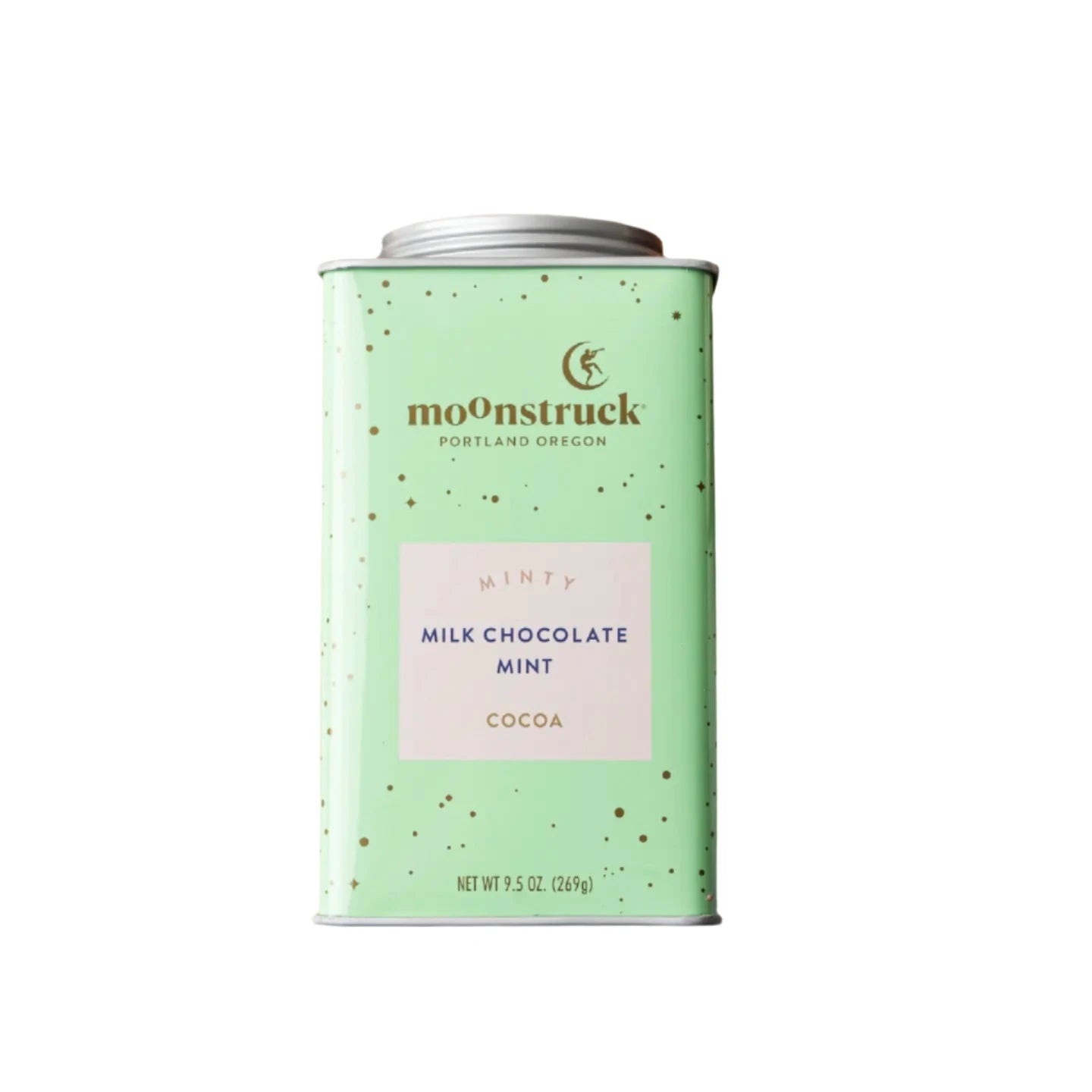 Minty: Mint Milk Chocolate Hot Cocoa Tin by Moonstruck Chocolate Co.