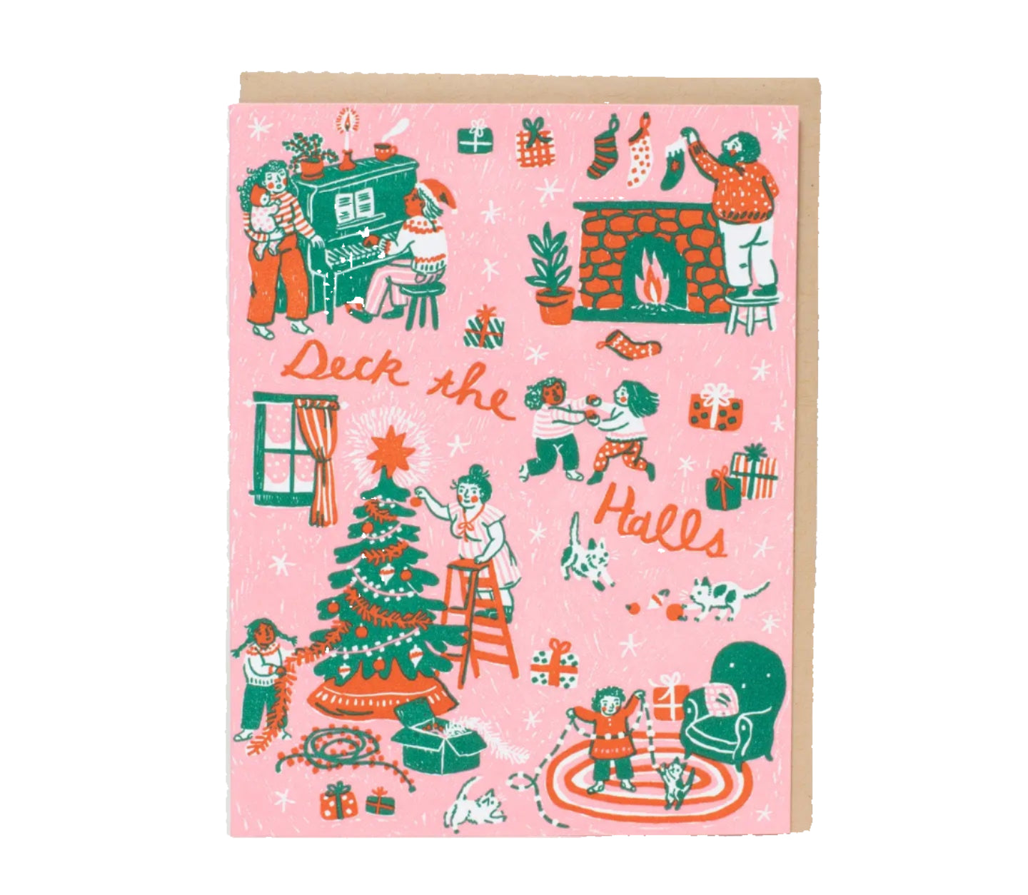 Deck the Halls Christmas Card By Phoebe Wahl