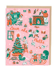 Deck the Halls Christmas Card By Phoebe Wahl