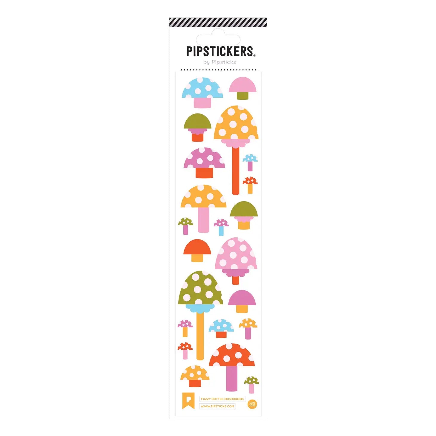 Fuzzy Dotted Mushrooms Stickers by Pipsticks
