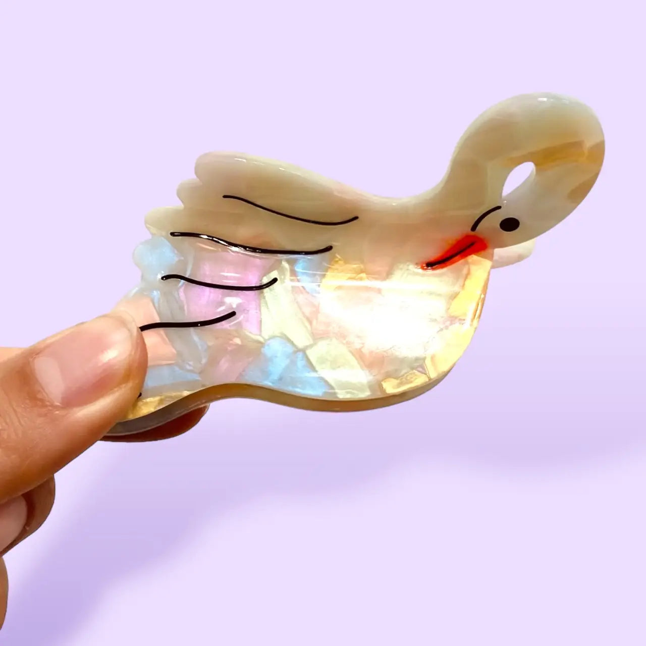 Egret Hair Claw by Carolyn Suzuki