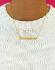 Overwhelmed Nameplate Necklace