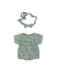 Gommu Green Flowers One-Piece and Bow Tie by GOMMU