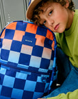 Gradient Checkerboard Kane Double Pocket Backpack