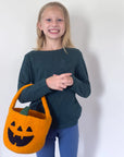 Felt Jack-O'-Lantern Halloween Basket