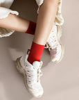 Trouser Crew Socks in Candy Apple by Hansel from Basel