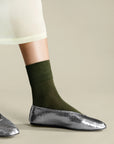 Trouser Crew Socks in Moss by Hansel from Basel