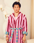 Magnolia Stripe Bathrobe by Dusen Dusen