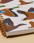 Mallard Ducks A5 Spiral Letterpress Notebook