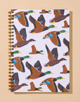 Mallard Ducks A5 Spiral Letterpress Notebook