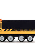 Toy model of a M.B.T. Bedrock Transporter on a white background