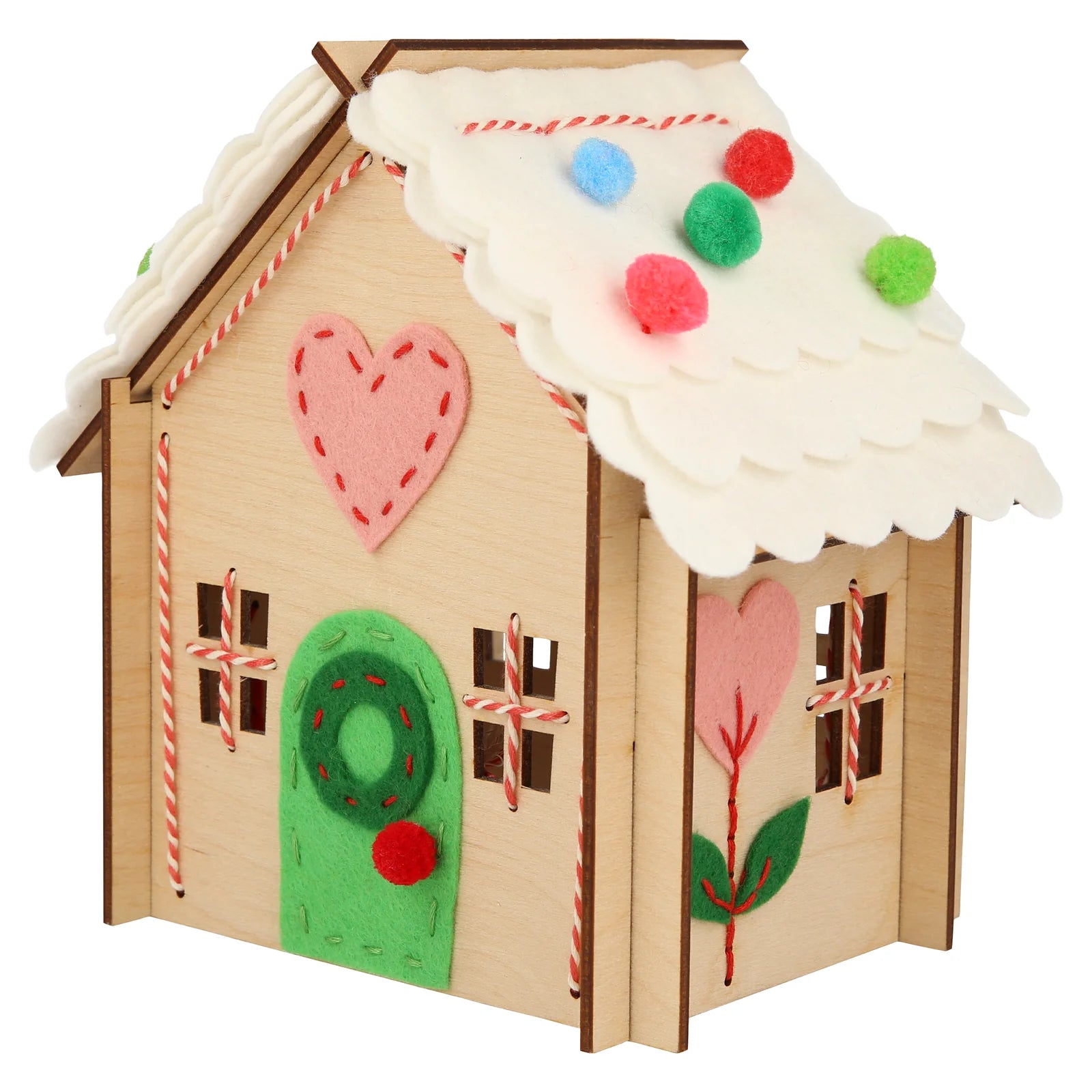 Wooden Embroidery Gingerbread House Kit by Meri Meri