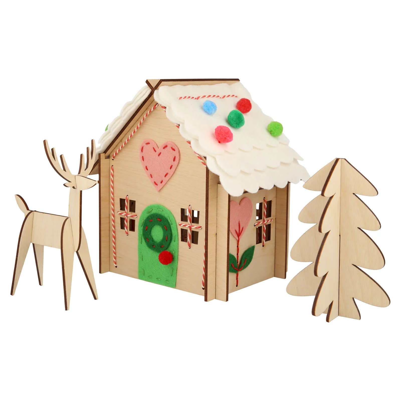 Wooden Embroidery Gingerbread House Kit by Meri Meri