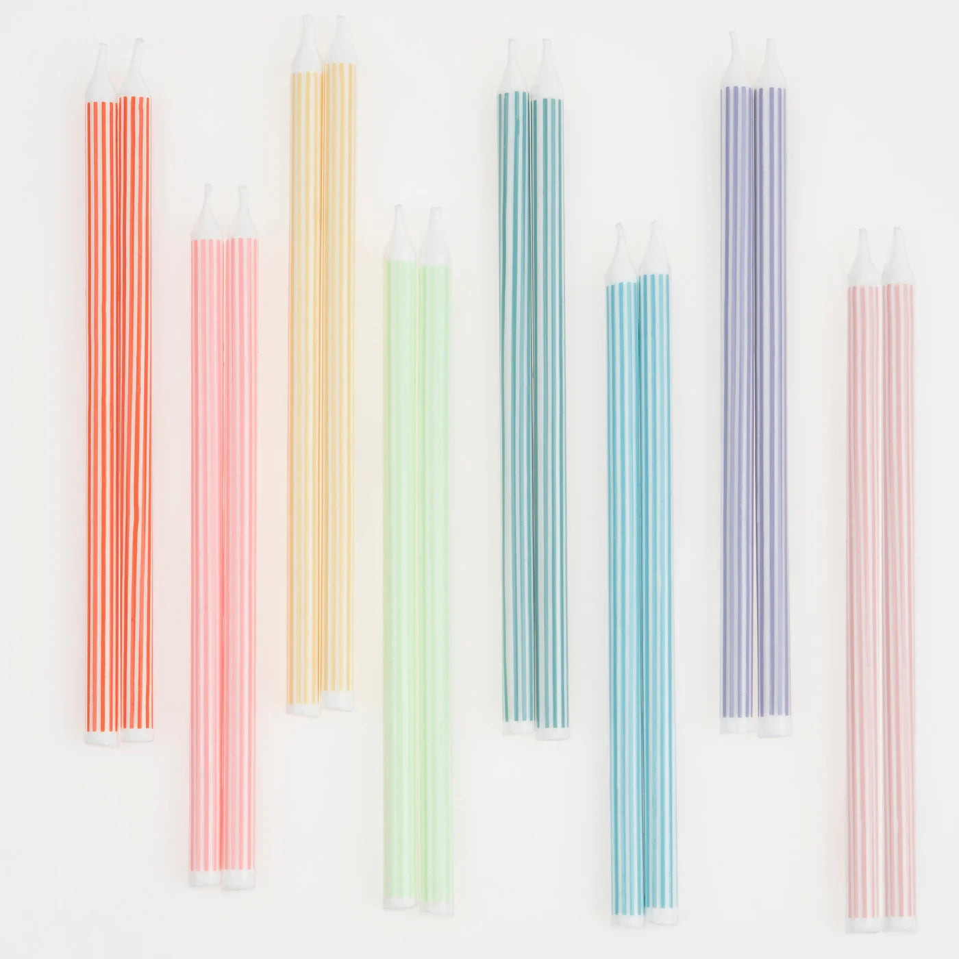 Mixed Striped Candles by Meri Meri