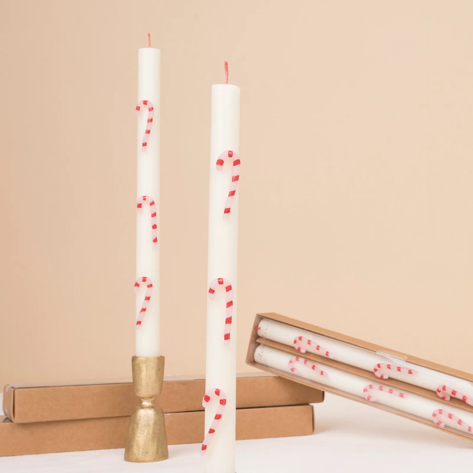 Candy Cane Table Candles by Meri Meri