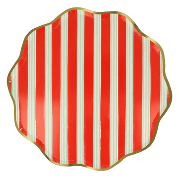 Festive Stripe Dinner Plates by Meri Meri