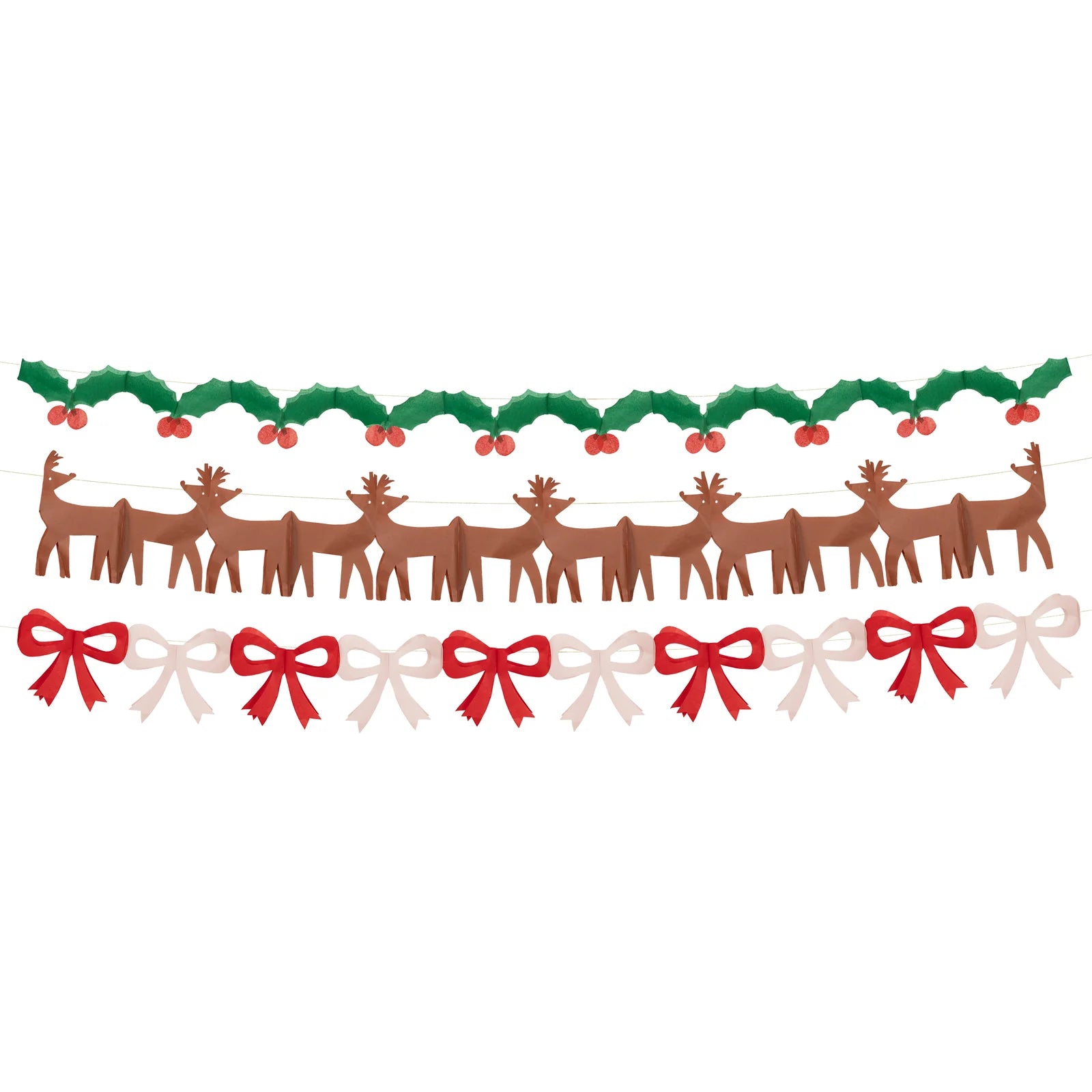 Tissue Paper Christmas Garland Set by Meri Meri